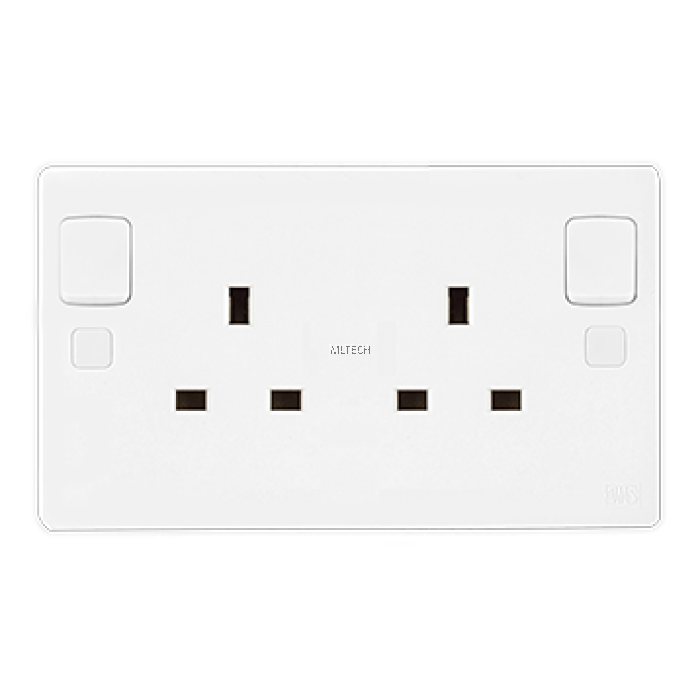 6 Series Switched / Unswitched Socket Outlets 13A/15A 250V 13A 2 Gang S/Socket