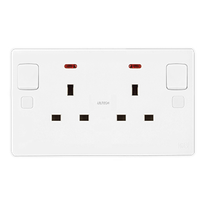 6 Series Switched / Unswitched Socket Outlets 13A/15A 250V 13A 2 Gang